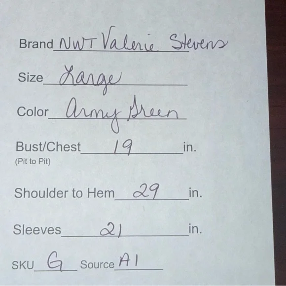 NWT Valerie Stevens Olive Pleated Velvet Knit Top L Boho Chic - Picture 8 of 8